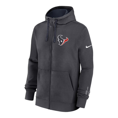 Houston Texans Nike Anthracite Primetime Club Full - Zip Hoodie - Nike - 