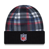 Houston Texans Statement Blue & Red Plaid Cuffed Knit Beanie - New Era - 237013201