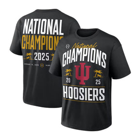 Indiana Hoosiers College Football Playoff 2025 National Champions Black Nike Heavyweight Locker Room Authentic T-Shirt - Nike - 37080162601