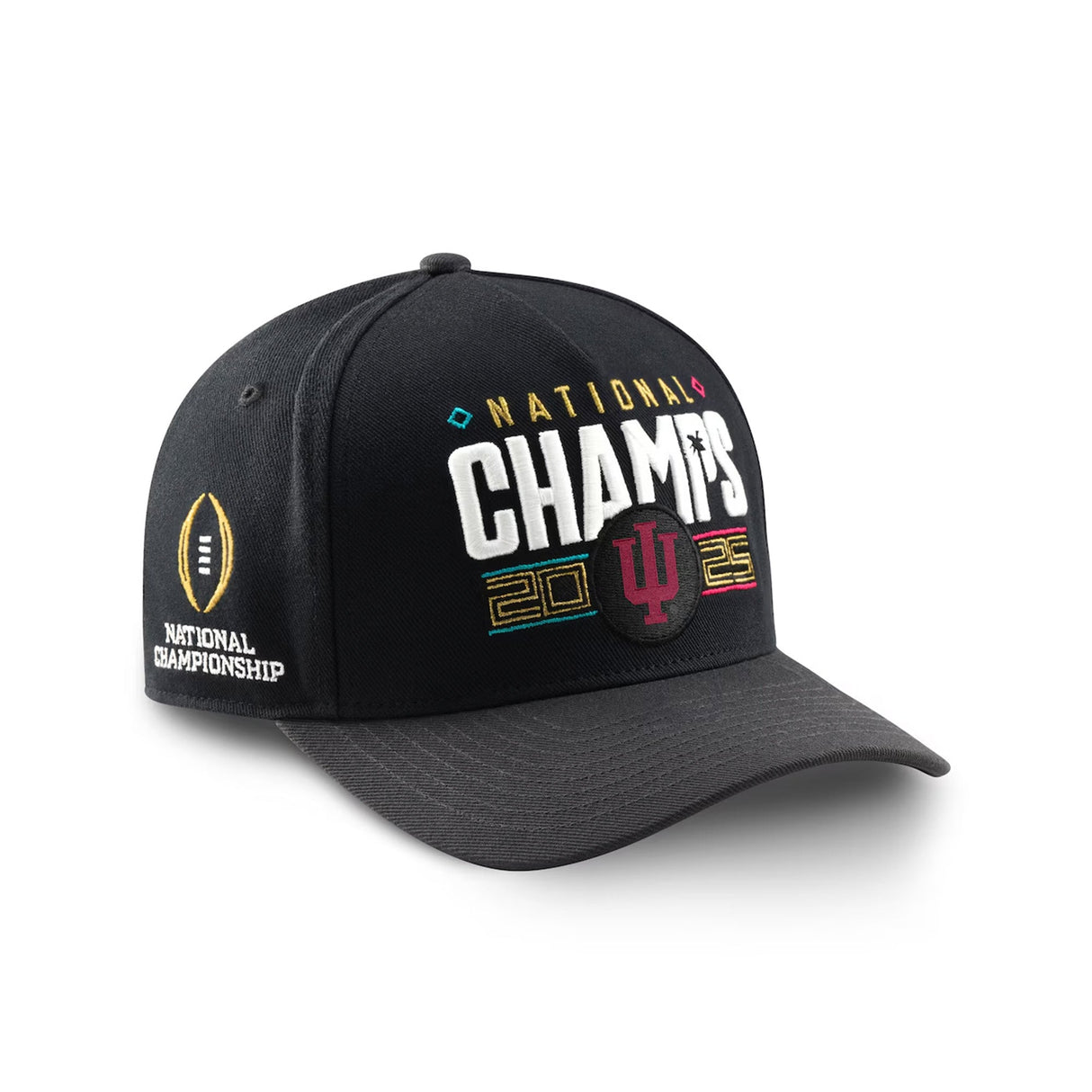 Indiana Hoosiers College Football Playoff 2025 National Champions Locker Room Rise Snapback Hat - Nike - 37080262601