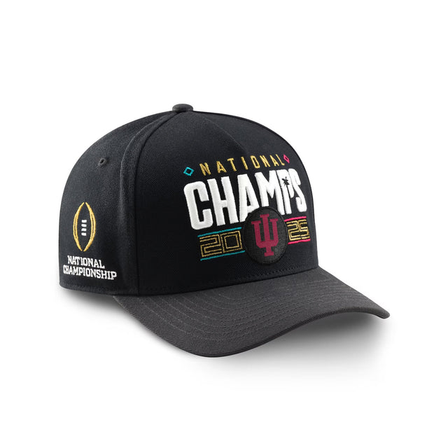 Indiana Hoosiers College Football Playoff 2025 National Champions Locker Room Rise Snapback Hat - Nike - 37080262601