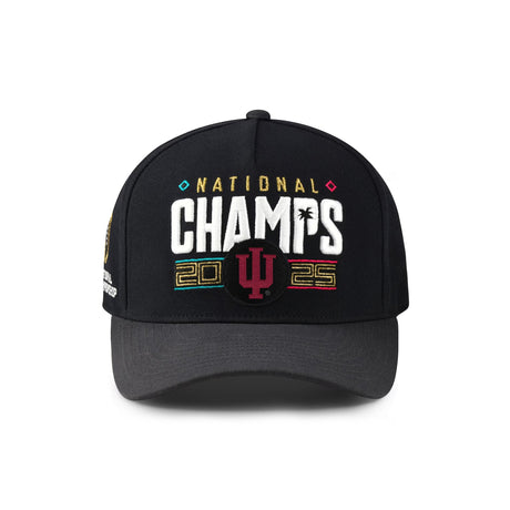 Indiana Hoosiers College Football Playoff 2025 National Champions Locker Room Rise Snapback Hat - Nike - 37080262601