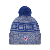 Indianapolis Colts Blue/Gray Pom Knit Beanie - New Era - 