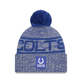 Indianapolis Colts Blue/Gray Pom Knit Beanie - New Era - 