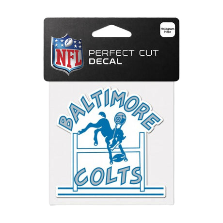 Indianapolis Colts Throwback Baltimore Colts Logo 4x4 Perfect Cut Decal - Wincraft - 3210111