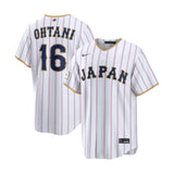 Japan 2026 World Baseball Classic Shohei Ohtani 16 White Home Jersey - Nike - 360402719109