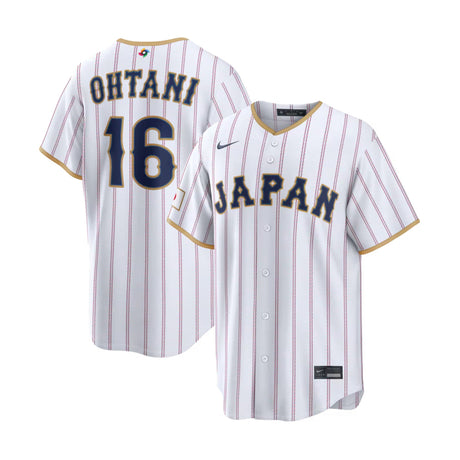 Japan 2026 World Baseball Classic Shohei Ohtani 16 White Home Jersey - Nike - 360402719109