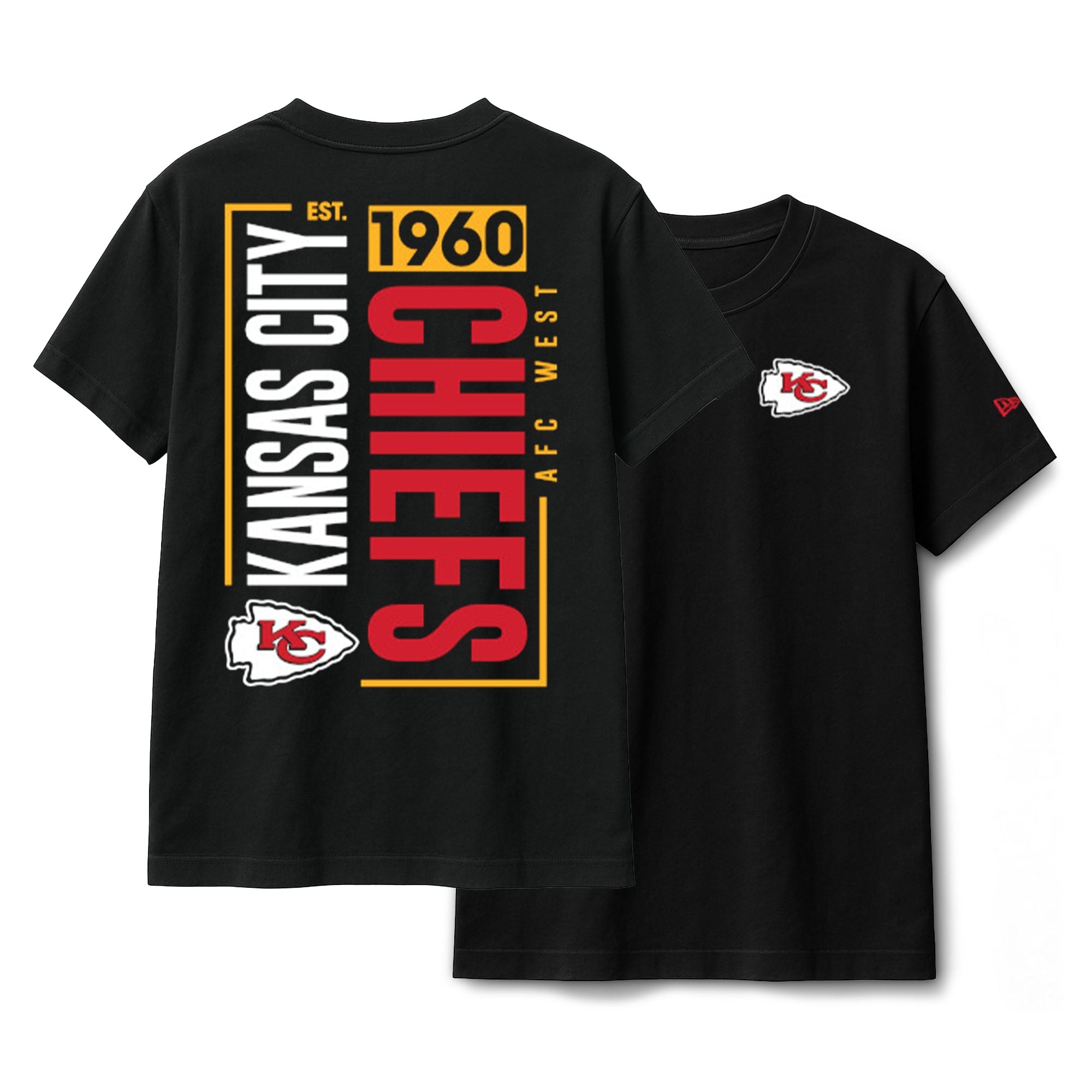 Kansas City Chiefs Black New Era 2-Hit Boxy T-Shirt – Sports Treasures