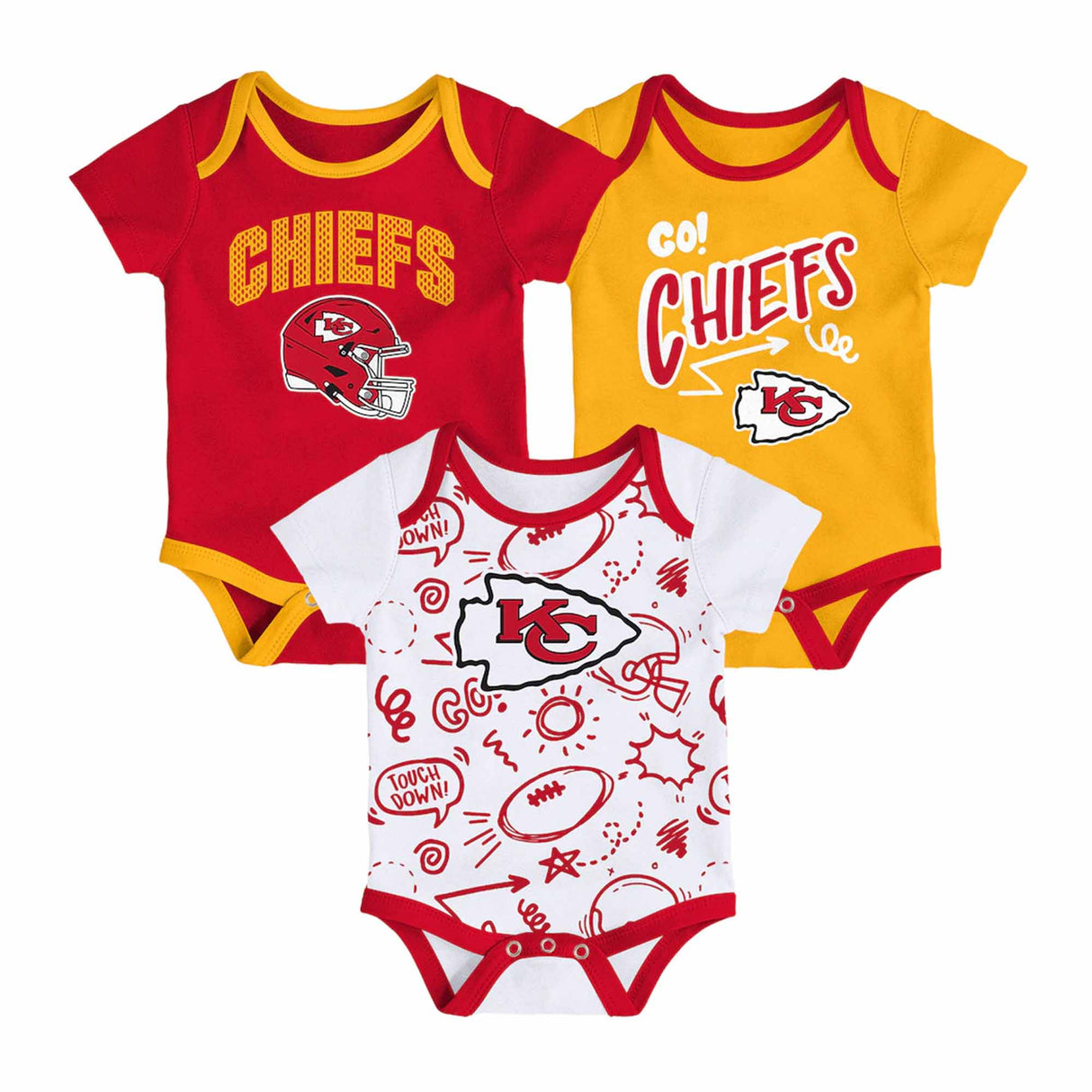 Kansas City Chiefs Infant All Day Play 3 - Piece Bodysuit Set - NFL - 24330111001