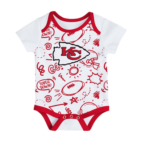 Kansas City Chiefs Infant All Day Play 3 - Piece Bodysuit Set - NFL - 24330111001