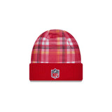 Kansas City Chiefs Red Plaid Statement Beanie Cuffed Knit Hat - New Era - 