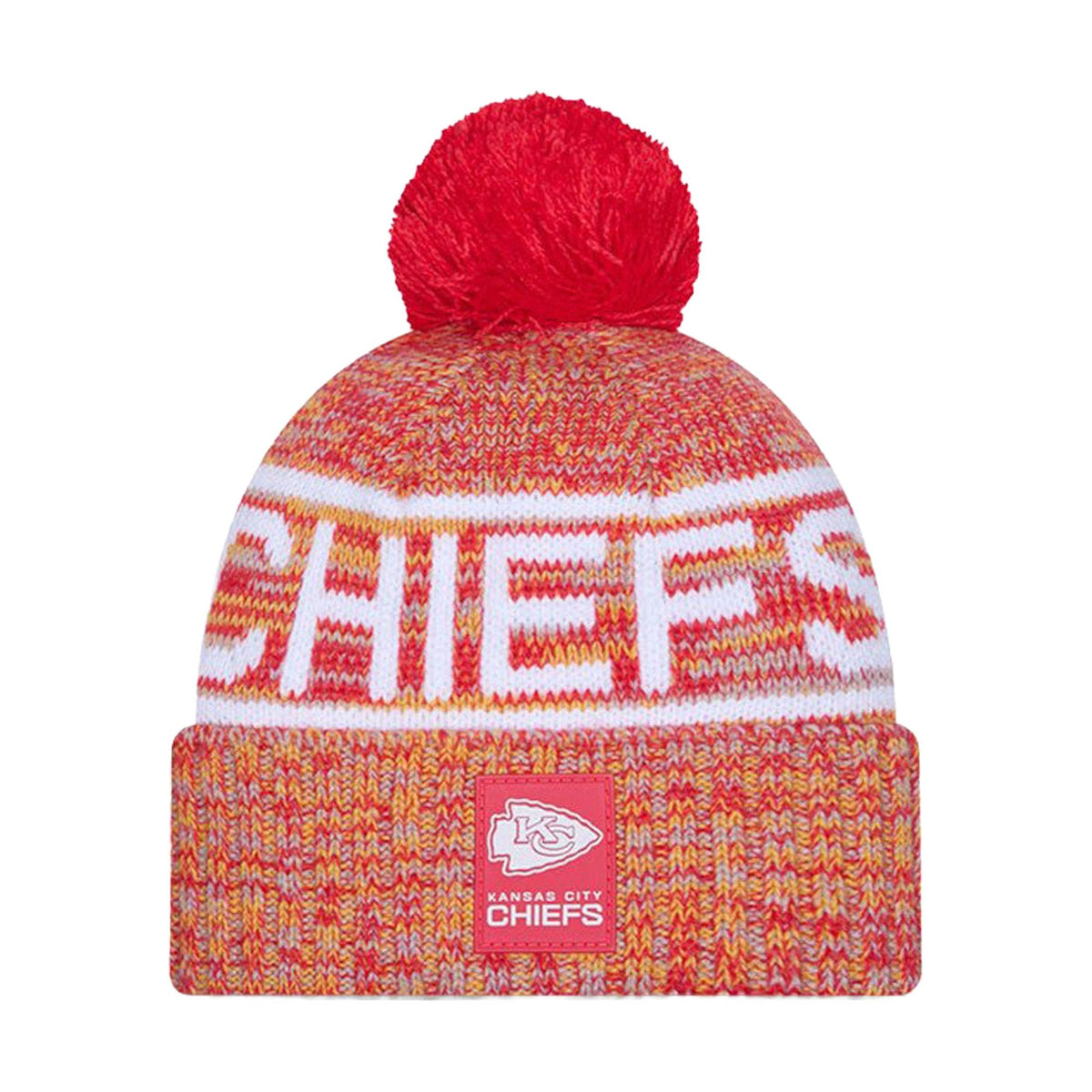 Kansas City Chiefs Red Pom Knit Beanie - New Era - 238302110
