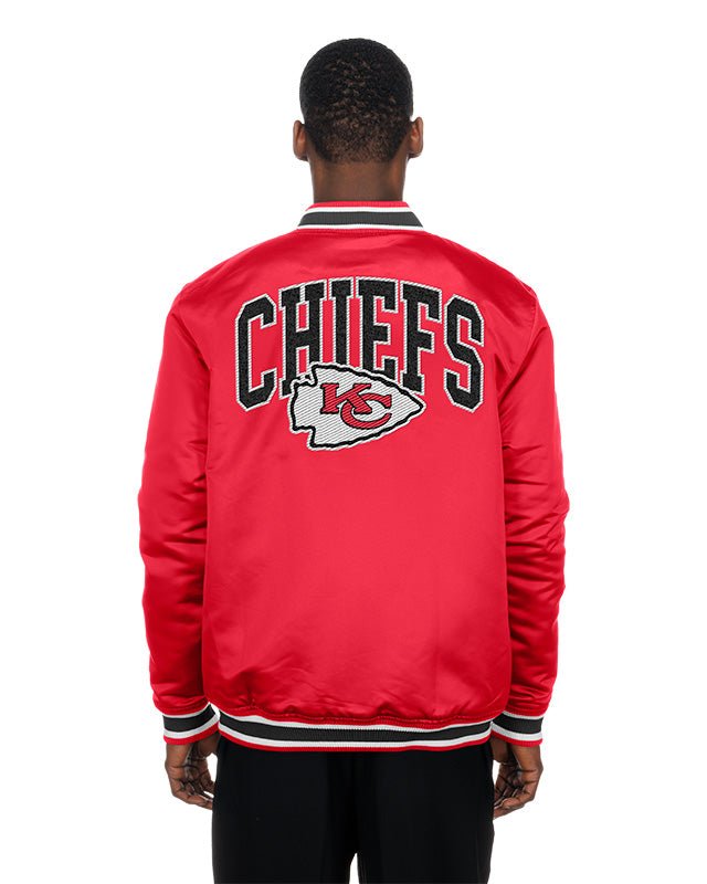 Kansas City Chiefs Red Satin Varsity Jacket - New Era - 