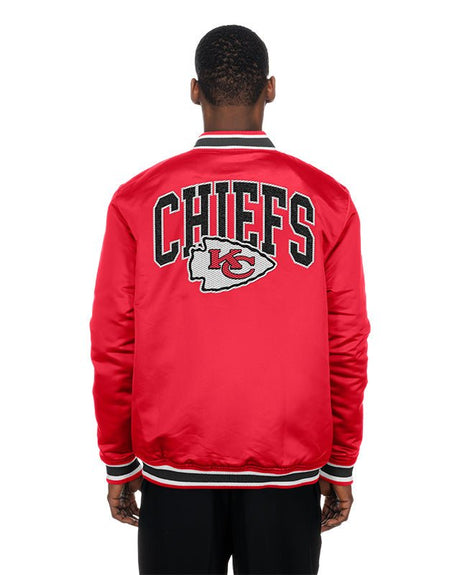 Kansas City Chiefs Red Satin Varsity Jacket - New Era - 