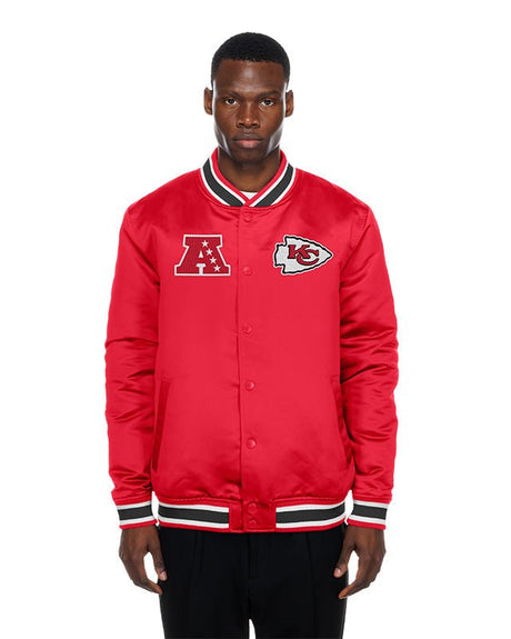 Kansas City Chiefs Red Satin Varsity Jacket - New Era - 