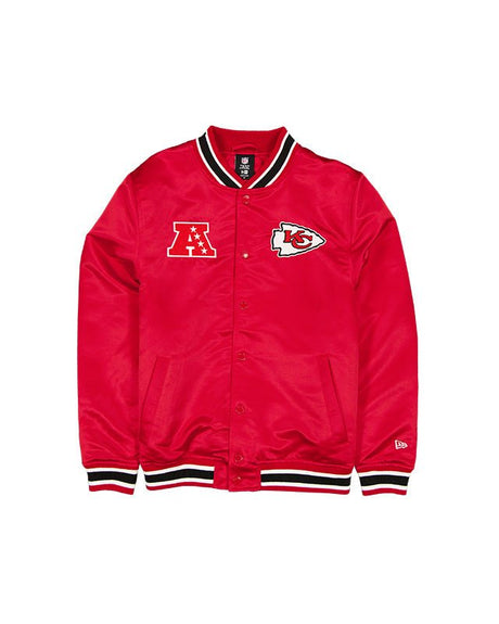 Kansas City Chiefs Red Satin Varsity Jacket - New Era - 