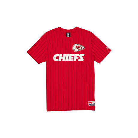 Kansas City Chiefs Red & White New Era Throwback Pinstripe T-Shirt - New Era - 