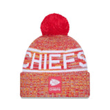 Kansas City Chiefs Red/Yellow Pom Knit Beanie - New Era - 