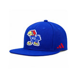 Kansas Jayhawks Retro Mascot Logo Blue Fitted Hat - Adidas - 10570262701
