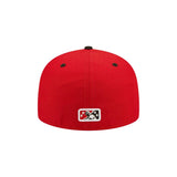 Lansing Lugnuts Authentic Collection Red 59FIFTY Fitted Hat - New Era - 230401401302