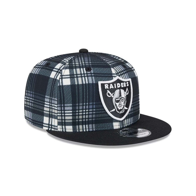 Las Vegas Raiders 2024 Sideline Statement Plaid New Era 9FIFTY Snapback Hat - New Era - 23950912301