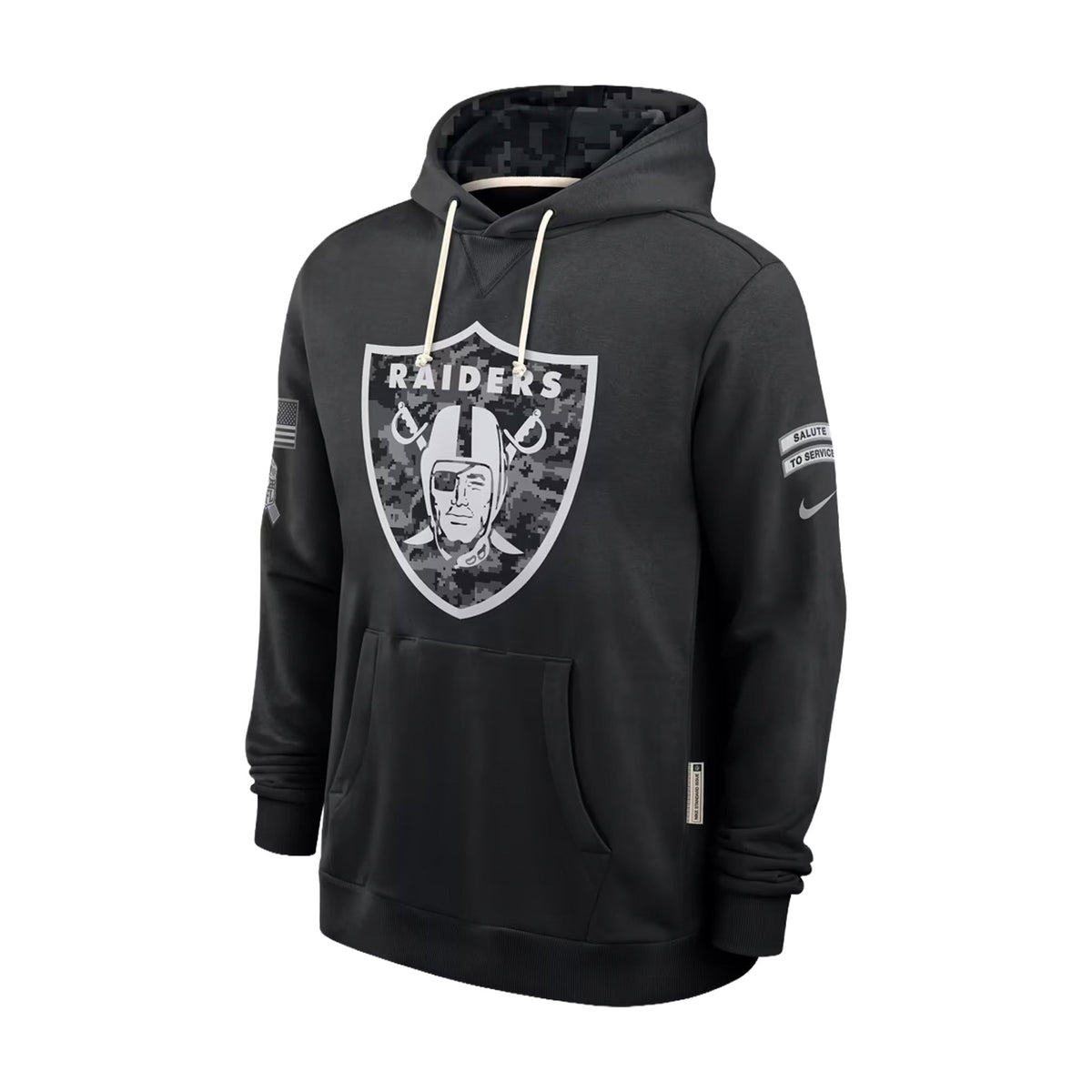 Las Vegas Raiders 2026 Salute to Service Sideline Black Dri-FIT Pullover Hoodie - New Era - 230590212301