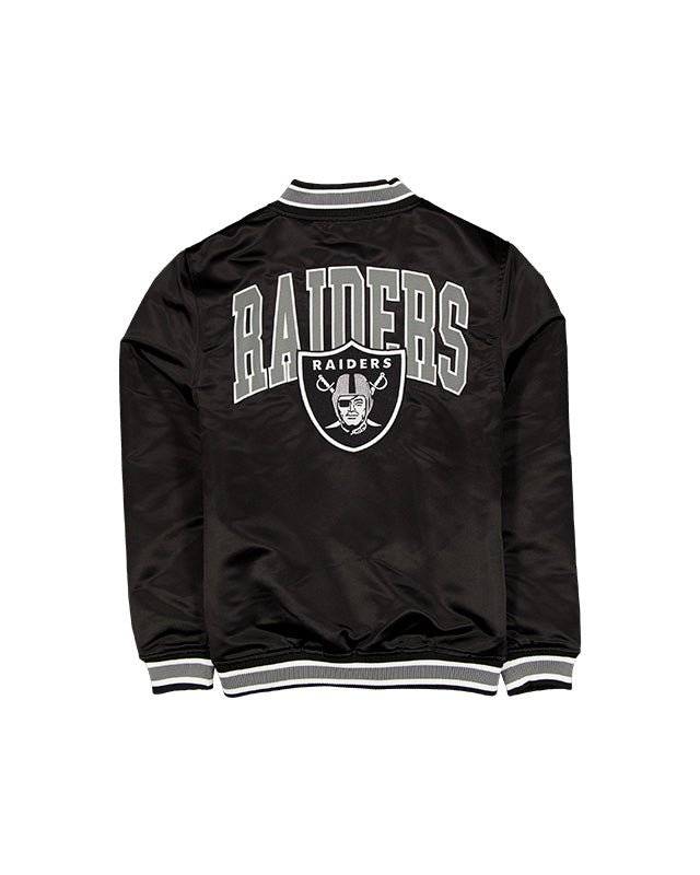 Las Vegas Raiders Black Satin Varsity Jacket - New Era - 