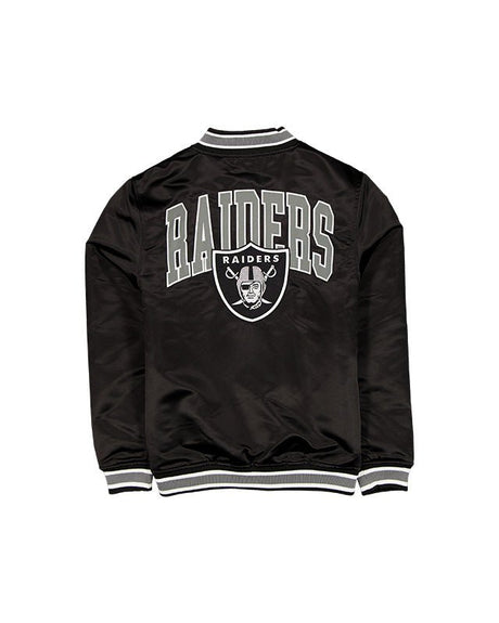 Las Vegas Raiders Black Satin Varsity Jacket - New Era - 