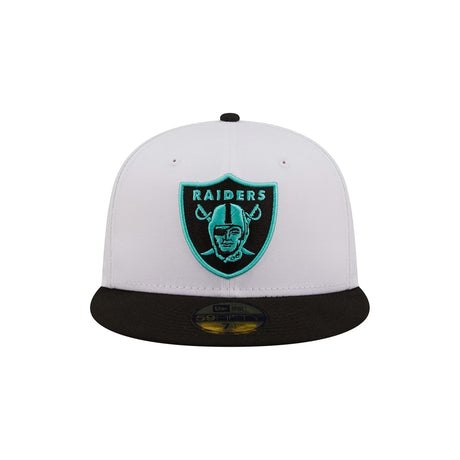 Las Vegas Raiders Black & White 59FIFTY Fitted Hat - New Era - 31002330