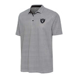 Las Vegas Raiders Black & White Antigua Intersect Polo - Antigua - 