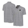 Las Vegas Raiders Black & White Antigua Intersect Polo - Antigua - 
