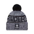 Las Vegas Raiders Black/Gray Pom Knit Beanie - New Era - 