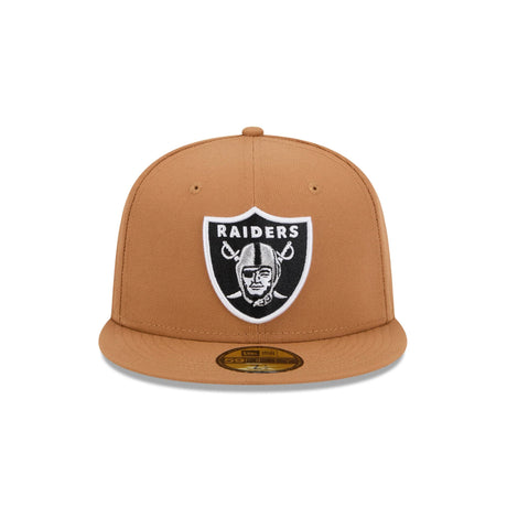 Las Vegas Raiders Color Pack Super Bowl XVIII Patch Tan 59FIFTY Fitted Hat - New Era - 23120112301