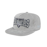 Las Vegas Raiders Corduroy Gray Golfer Snapback Hat - New Era - 231513123