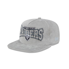 Las Vegas Raiders Corduroy Gray Golfer Snapback Hat - New Era - 231513123