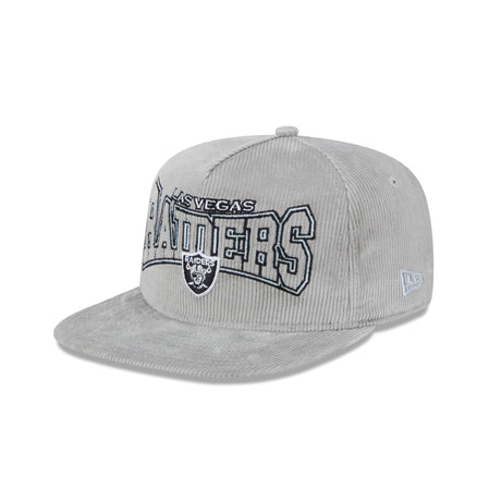 Las Vegas Raiders Corduroy Gray Golfer Snapback Hat - New Era - 231513123