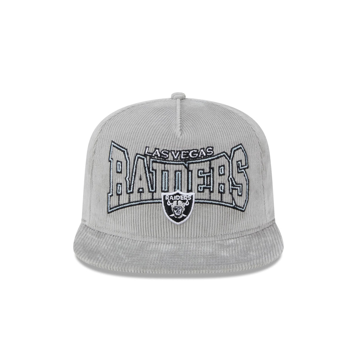 Las Vegas Raiders Corduroy Gray Golfer Snapback Hat - New Era - 231513123