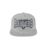 Las Vegas Raiders Corduroy Gray Golfer Snapback Hat - New Era - 231513123