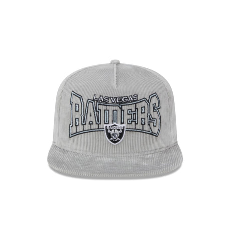 Las Vegas Raiders Corduroy Gray Golfer Snapback Hat - New Era - 231513123