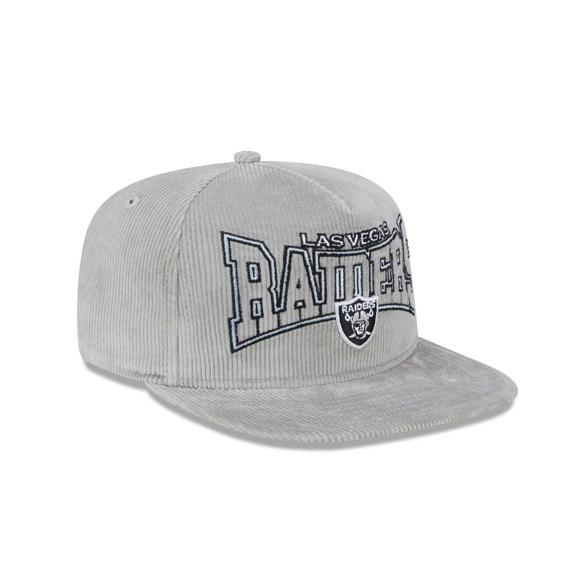 Las Vegas Raiders Corduroy Gray Golfer Snapback Hat - New Era - 231513123