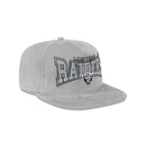 Las Vegas Raiders Corduroy Gray Golfer Snapback Hat - New Era - 231513123