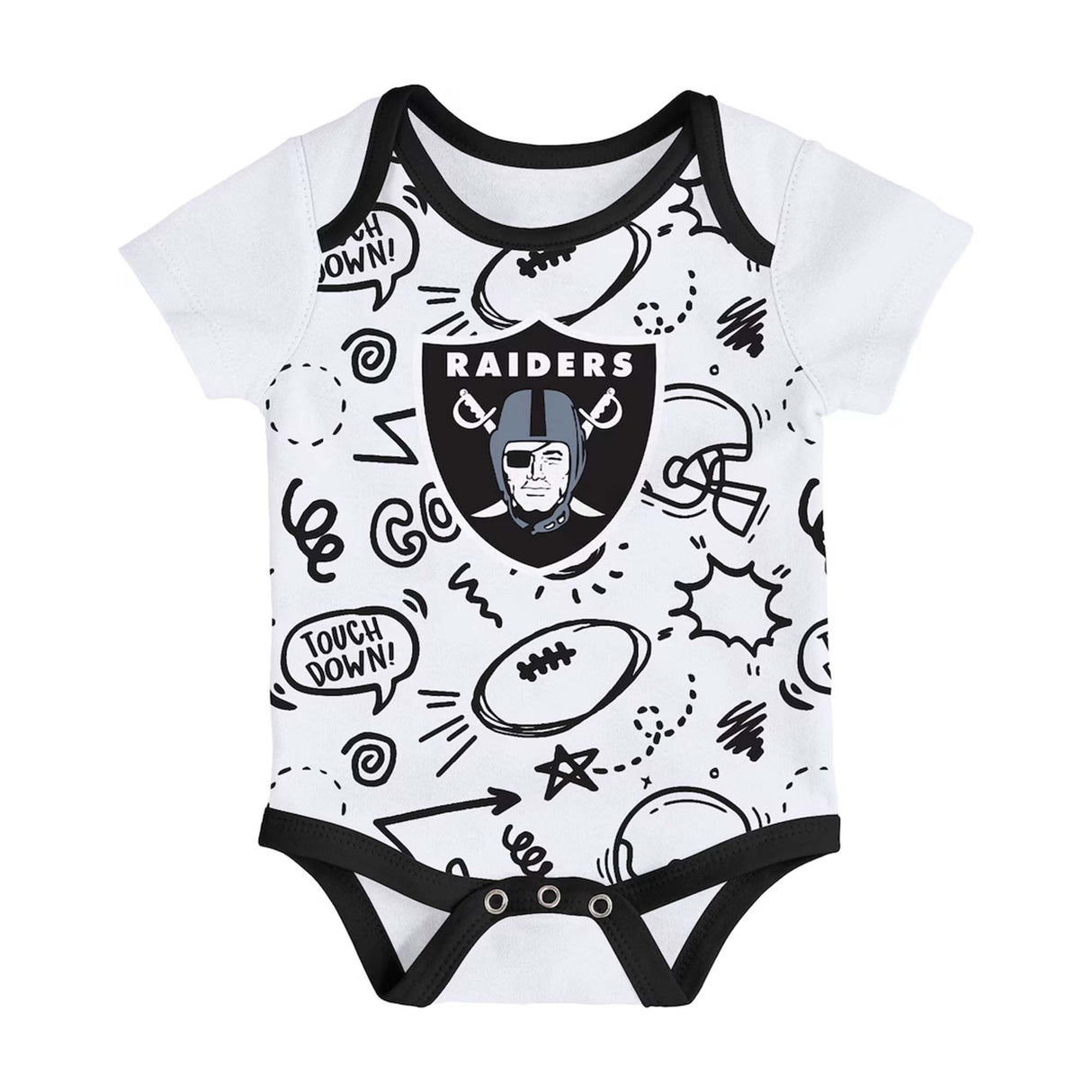Las Vegas Raiders Infant All Day Play 3 - Piece Bodysuit Set - NFL - 24330112401