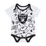 Las Vegas Raiders Infant All Day Play 3 - Piece Bodysuit Set - NFL - 24330112401