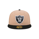 Las Vegas Raiders Logo Tan 59FIFTY Fitted Hat - New Era - 23220412301