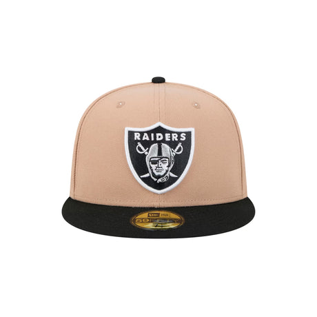 Las Vegas Raiders Logo Tan 59FIFTY Fitted Hat - New Era - 23220412301