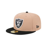 Las Vegas Raiders Logo Tan 59FIFTY Fitted Hat - New Era - 23220412301