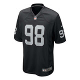 Las Vegas Raiders Maxx Crosby 98 Black Nike Game Player Jersey - Nike - 2304401123101