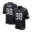 Las Vegas Raiders Maxx Crosby 98 Black Nike Game Player Jersey - Nike - 2304401123101