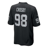 Las Vegas Raiders Maxx Crosby 98 Black Nike Game Player Jersey - Nike - 2304401123101