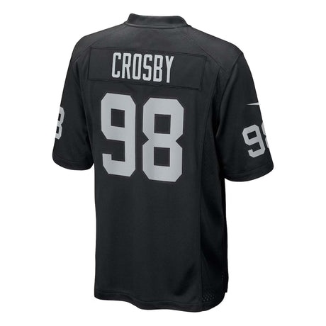 Las Vegas Raiders Maxx Crosby 98 Black Nike Game Player Jersey - Nike - 2304401123101